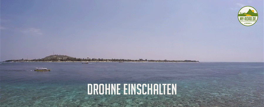 Drohne Go home and landing im Wasser