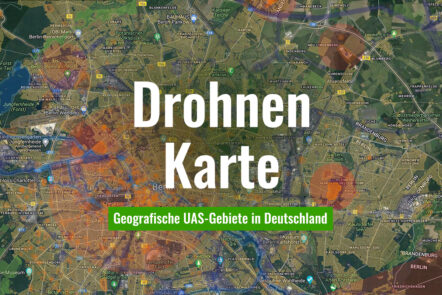 Drohnen-Karte mit den geografischen UAS-Gebieten in Deutschland (Fluugverbots- und Flugbeschränkungszonen)